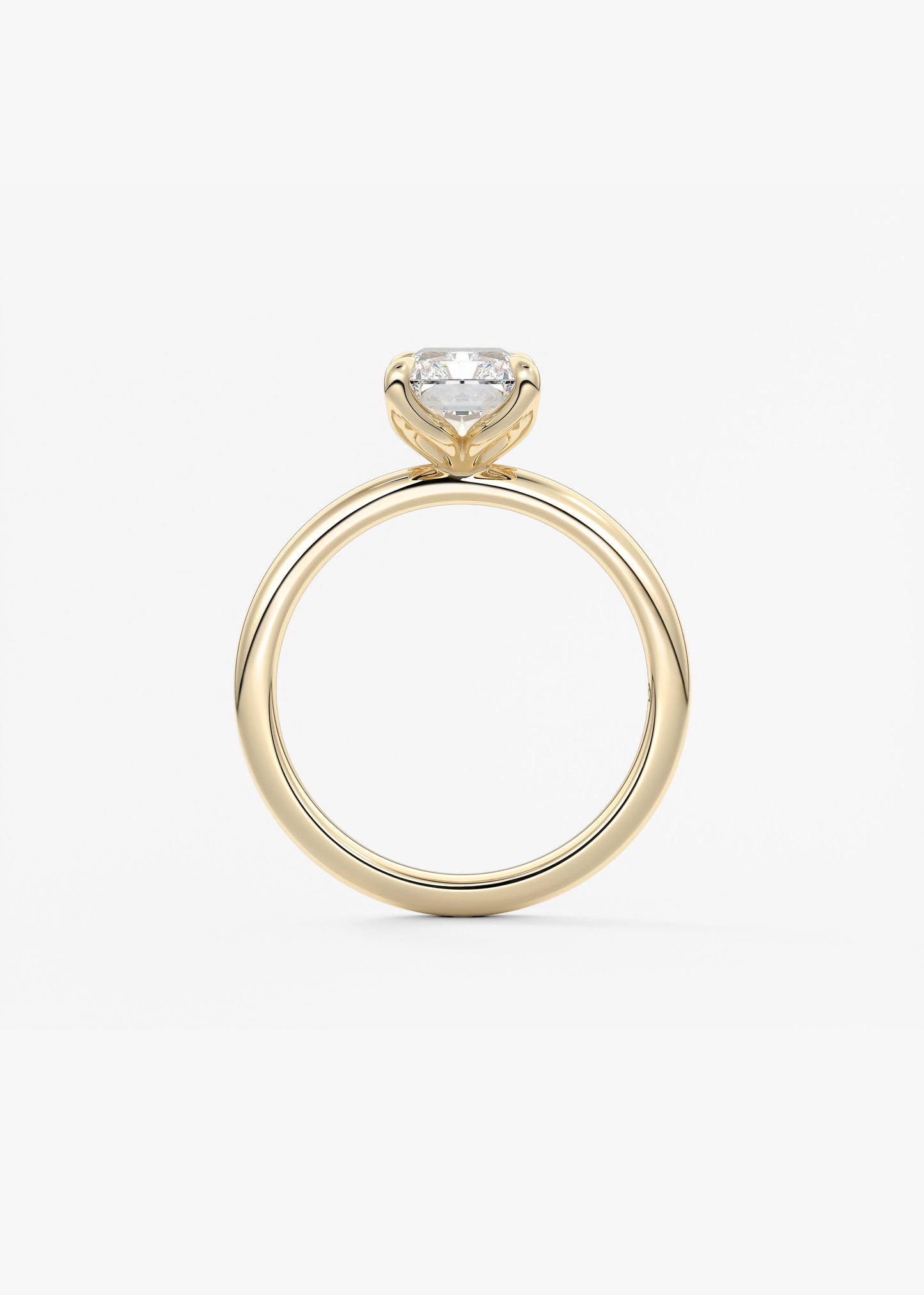 Radiant Solitaire Lab Grown Diamond Engagement Ring