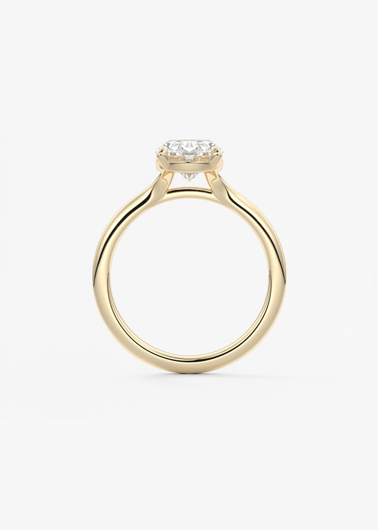 Oval Split Shank Lab Grown Diamond Engagement Ring
