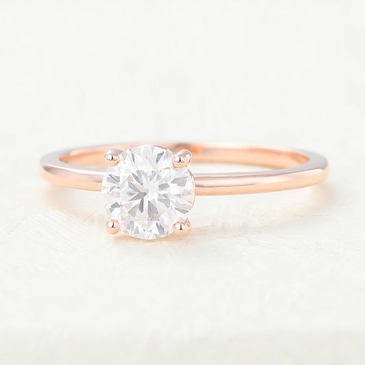 Round Solitaire Lab-Grown Diamond Engagement Ring