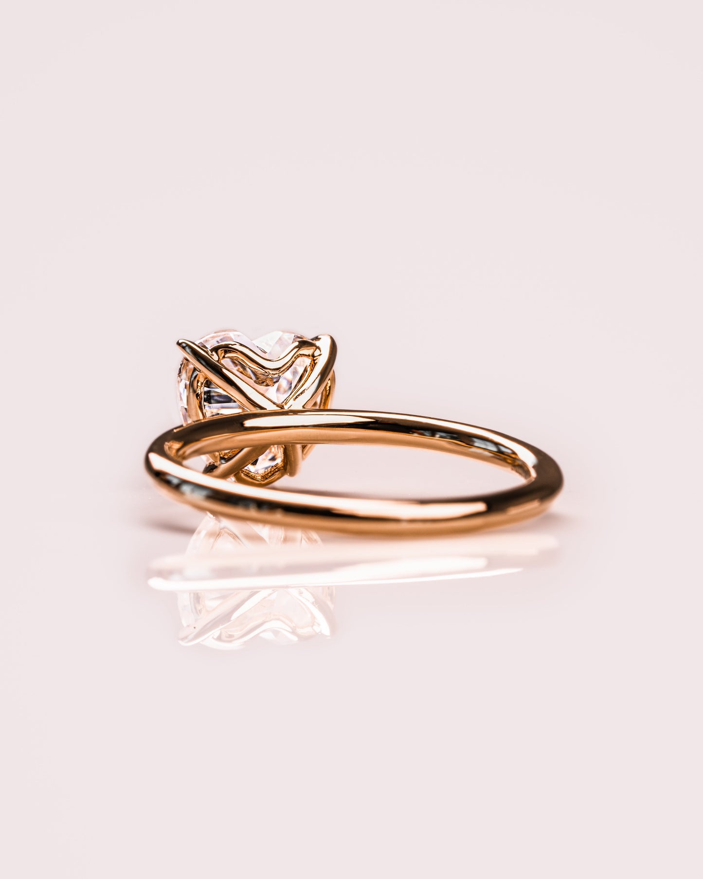 2.0 CT Heart Cut Solitaire Lab Grown Diamond Engagement Ring