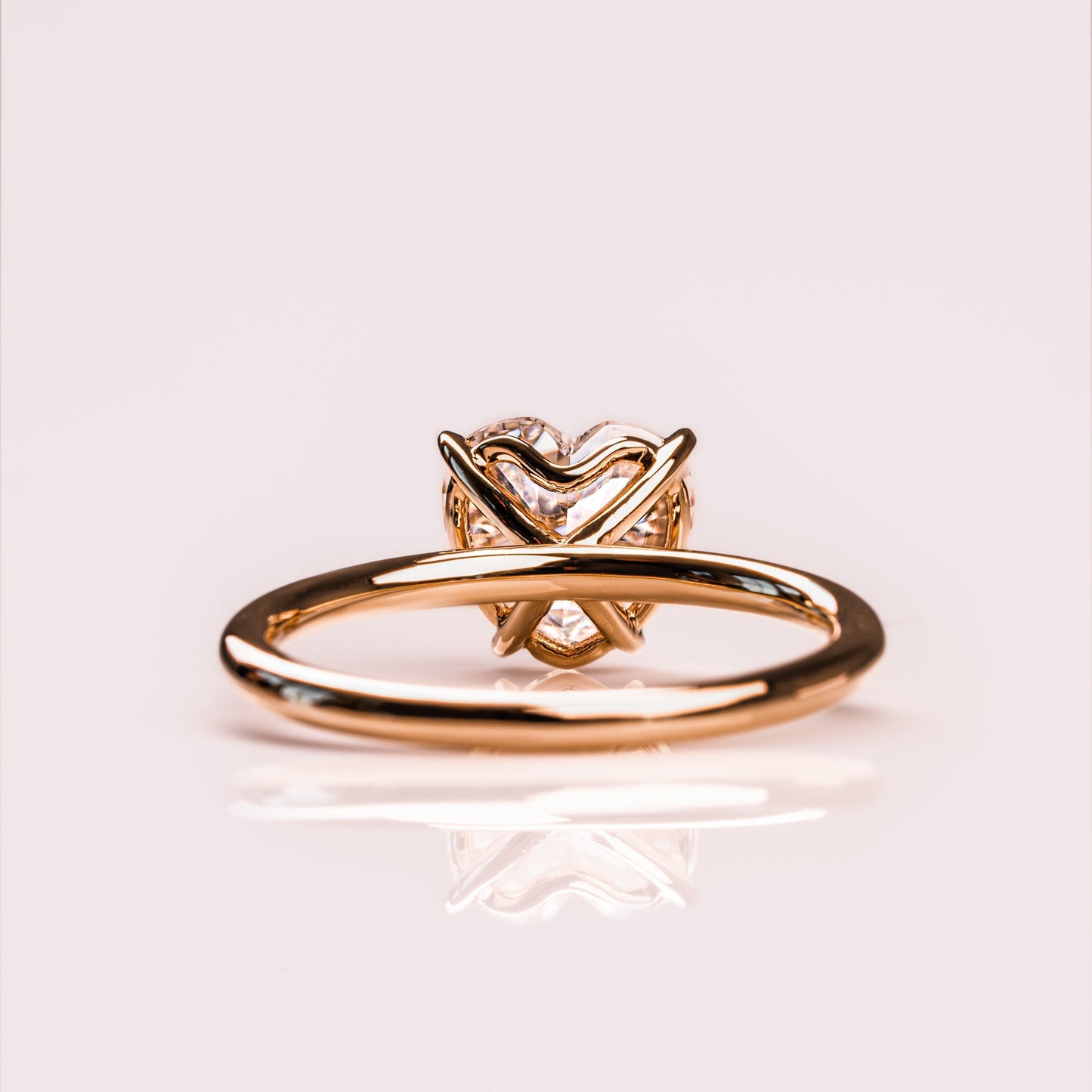 Heart Solitaire Moissanite Engagement Ring