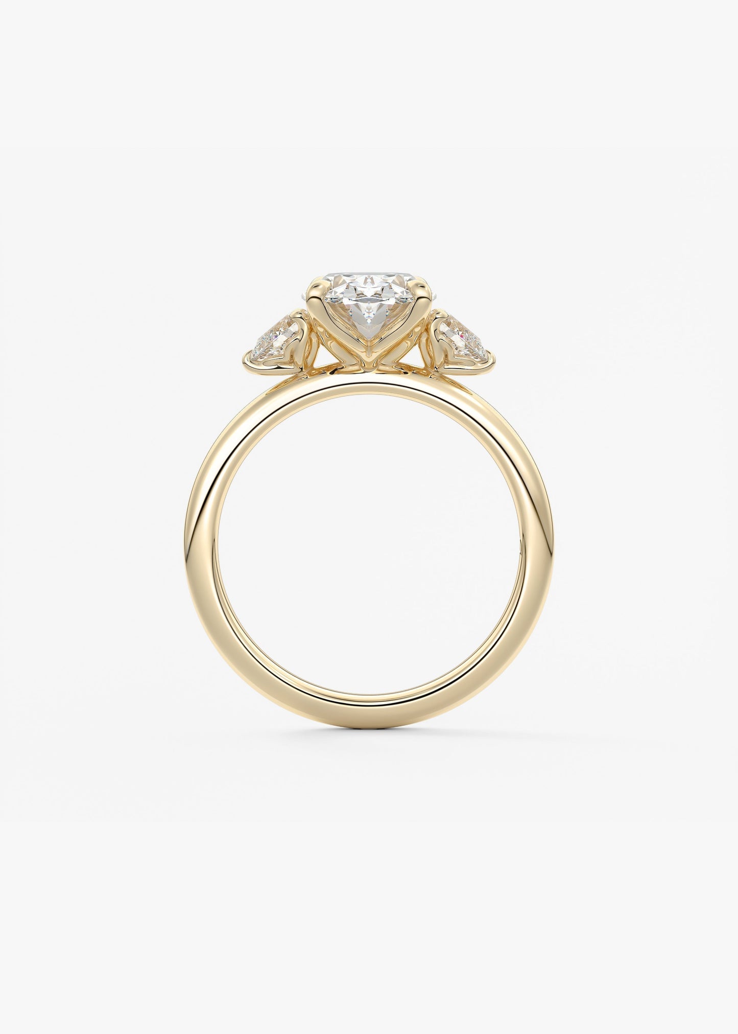 Oval Three Stone Lab Grown Diamond Engagement Ring