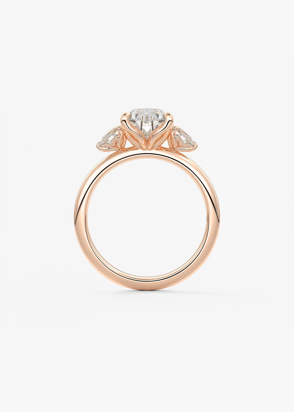 Pear Three Stone Lab Grown Diamond Engagement Ring
