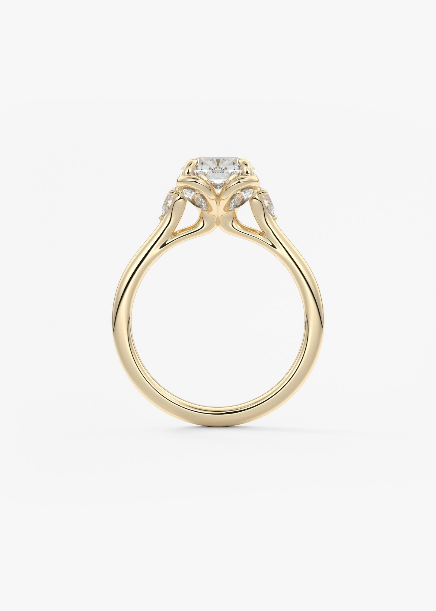 Elongated Cushion Cluster Lab Grown Diamond Engagement Ring
