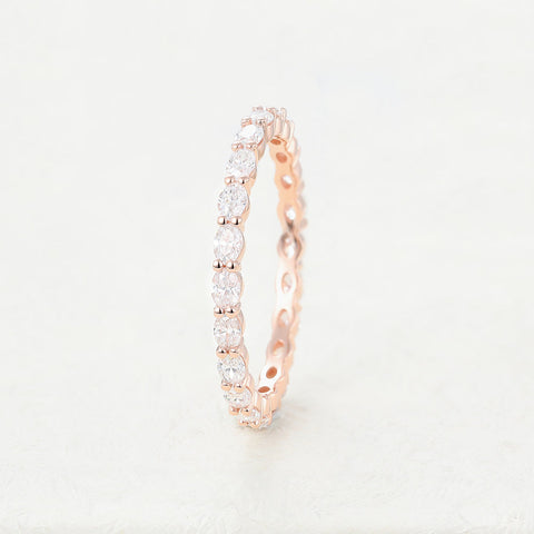 1.32 CT Oval Shaped Moissanite Full Eternity Wedding Band 4 1.32 CT Oval Shaped Moissanite Full Eternity Wedding Band 4