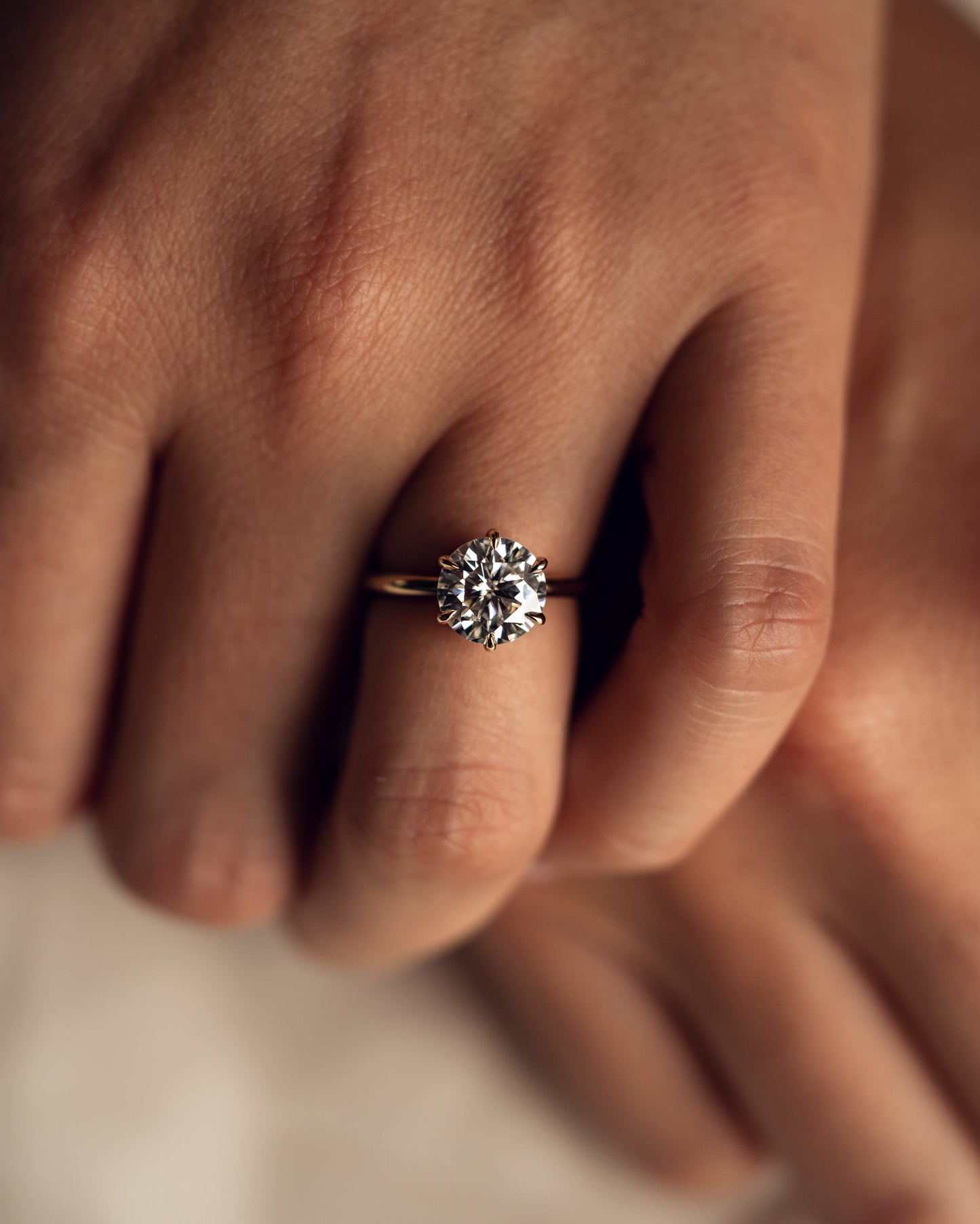 1.60 CT Round Cut Solitaire Lab Grown Diamond Engagement Ring