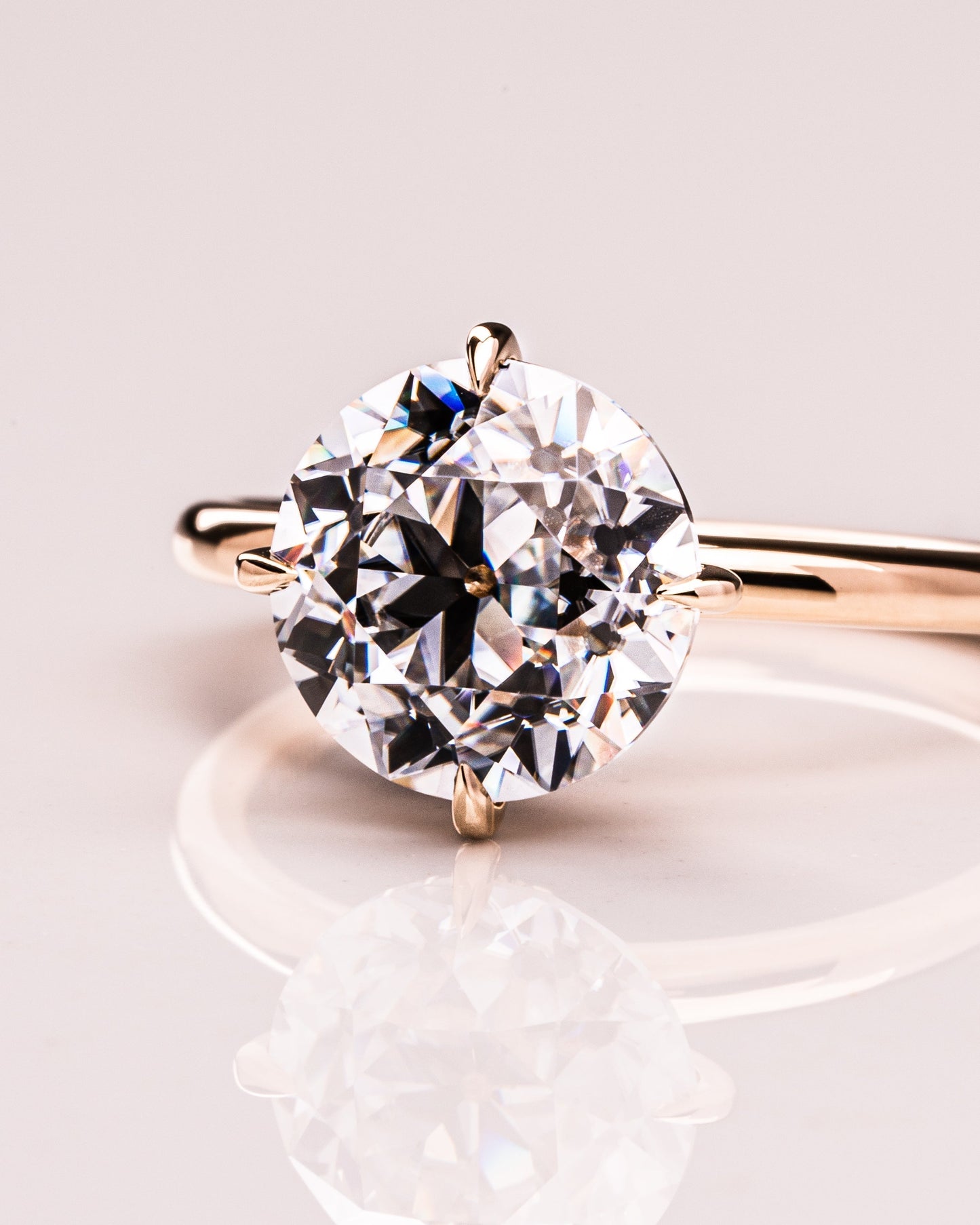 1.90 CT Round Cut Solitaire Hidden Halo Setting Lab Grown Diamond Engagement Ring