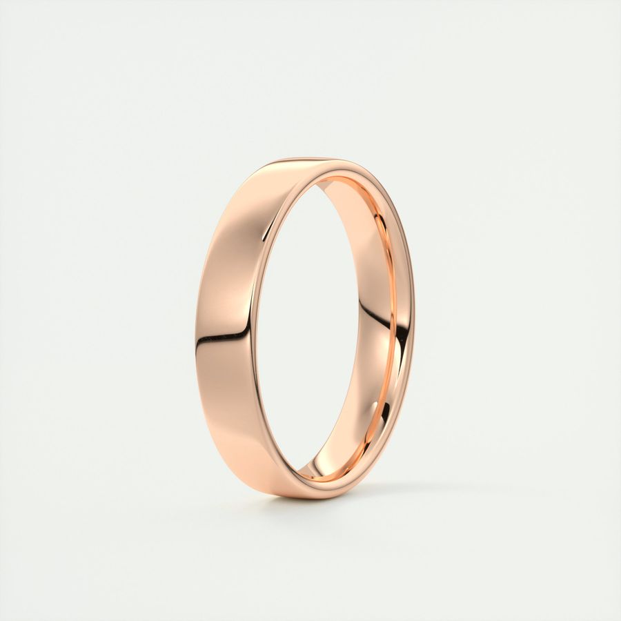Polished Finish Regular White Gold Men's Band 10 Polished Finish Regular White Gold Men's Band 10