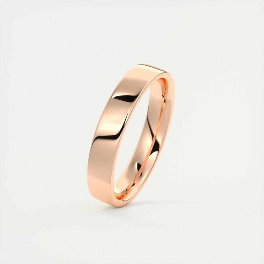 Polished Finish Regular White Gold Men's Band 6 Polished Finish Regular White Gold Men's Band 6