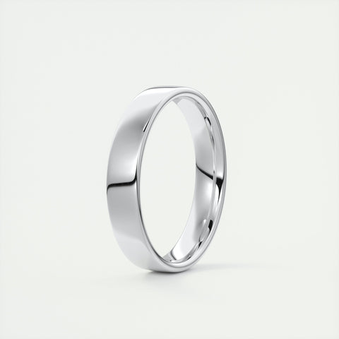 Polished Finish Regular White Gold Men's Band 3 Polished Finish Regular White Gold Men's Band 3