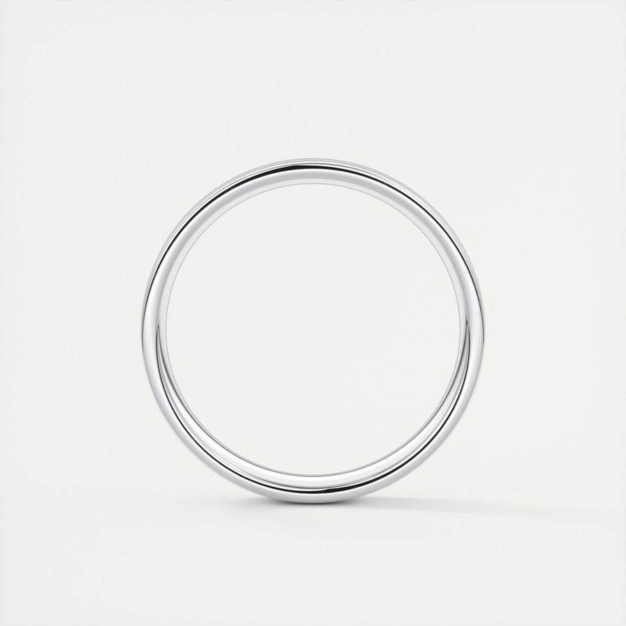 Polished Finish Regular White Gold Men's Band 2 Polished Finish Regular White Gold Men's Band 2