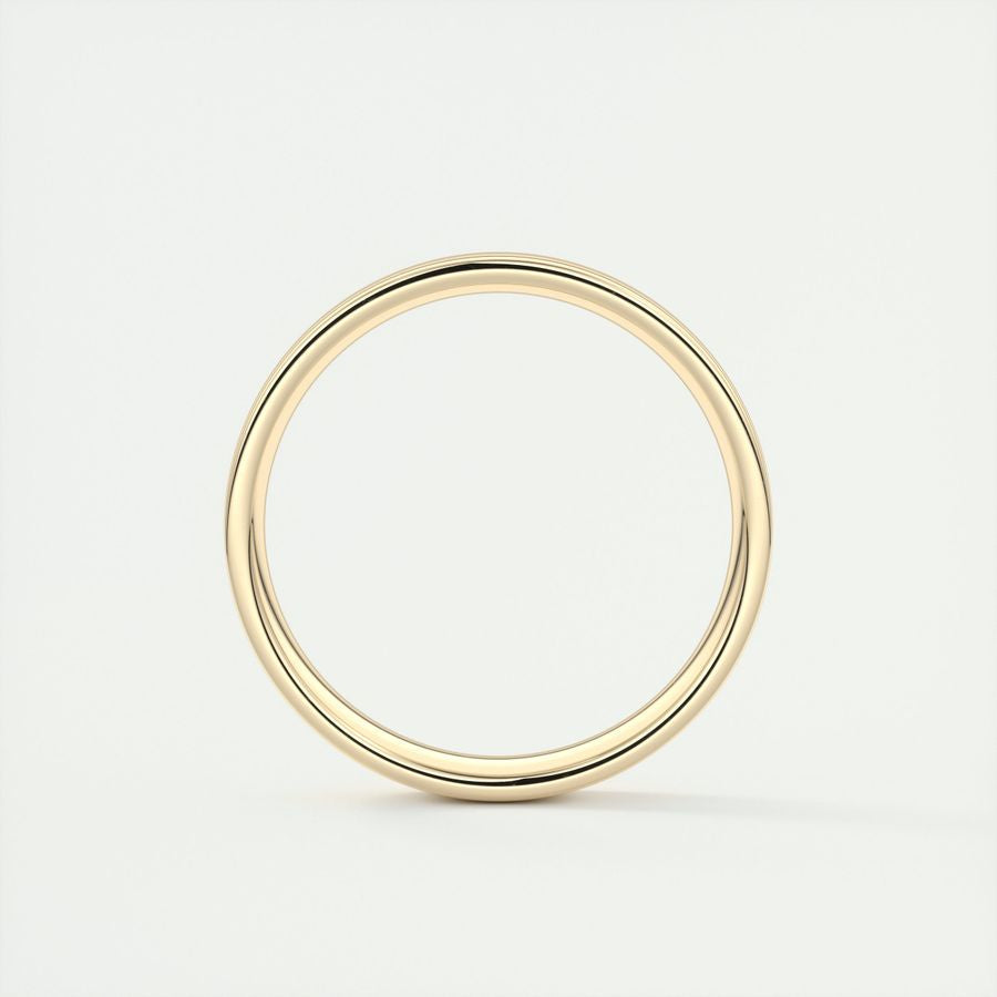 Polished Finish Regular White Gold Men's Band 12 Polished Finish Regular White Gold Men's Band 12