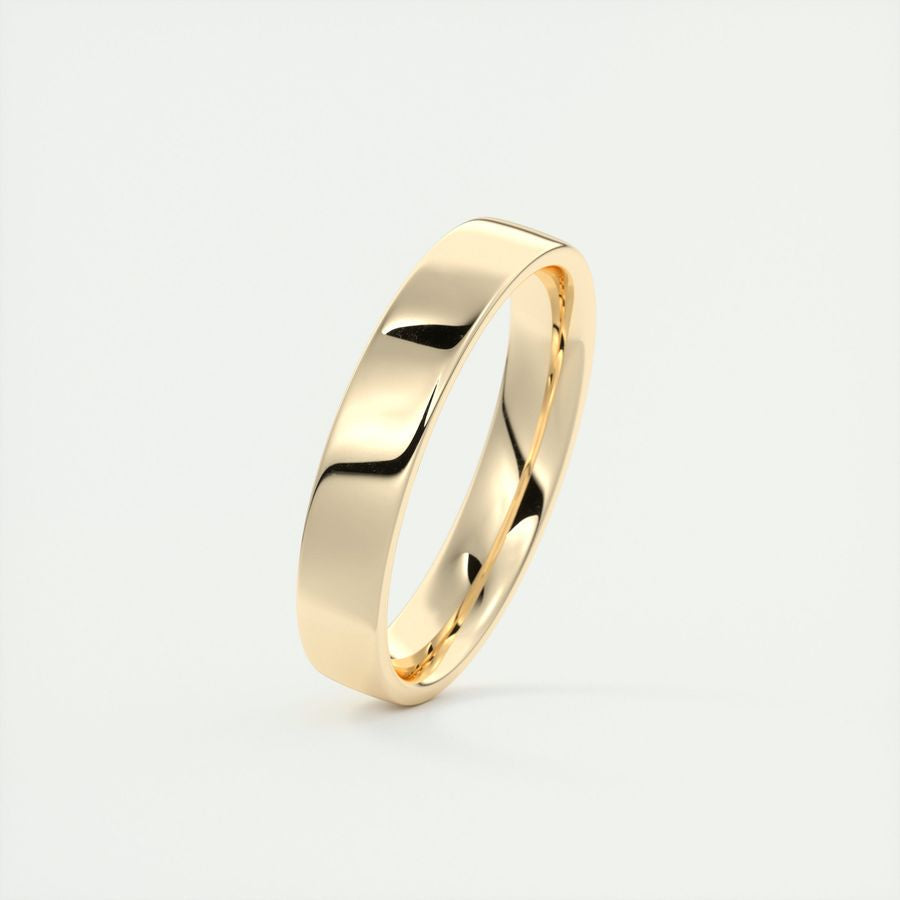 Polished Finish Regular White Gold Men's Band 5 Polished Finish Regular White Gold Men's Band 5