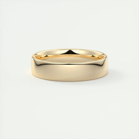 Polished Finish Regular Yellow Gold Men's Band 5 Polished Finish Regular Yellow Gold Men's Band 5