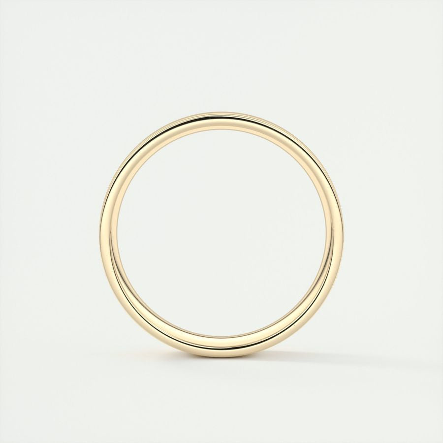 Polished Finish Regular Yellow Gold Men's Band 4 Polished Finish Regular Yellow Gold Men's Band 4