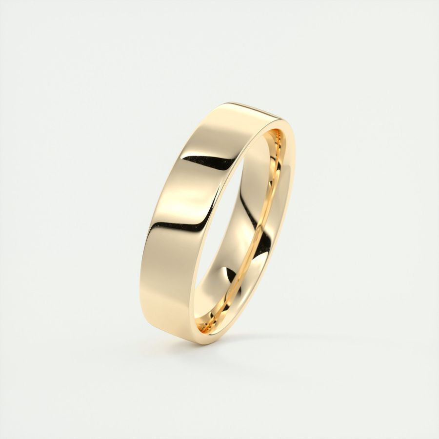 Polished Finish Regular Yellow Gold Men's Band 1 Polished Finish Regular Yellow Gold Men's Band 1
