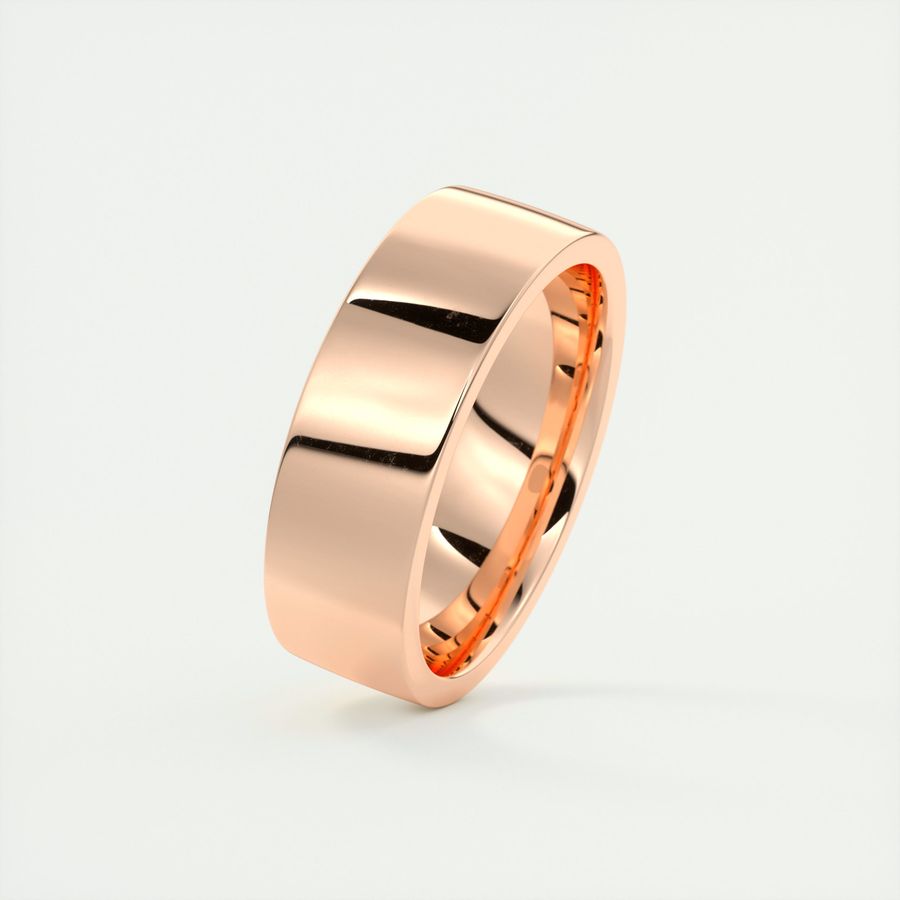 Polished Finish Classic Yellow Gold Men's Band 5 Polished Finish Classic Yellow Gold Men's Band 5