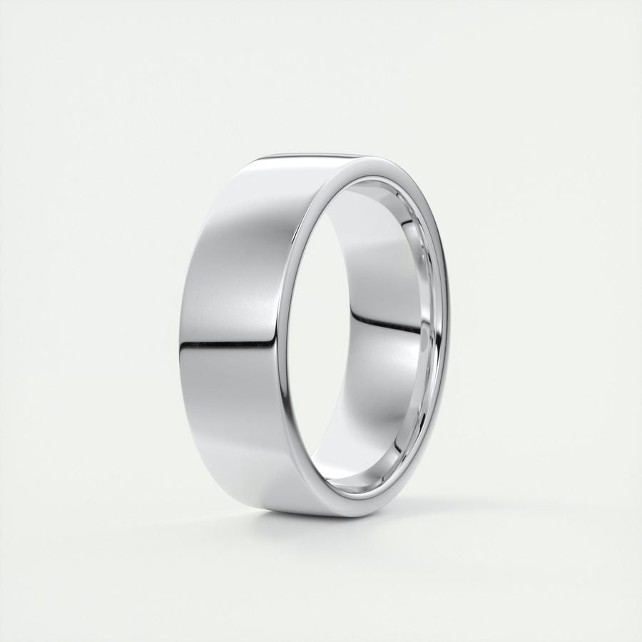 Polished Finish Classic Yellow Gold Men's Band 8 Polished Finish Classic Yellow Gold Men's Band 8