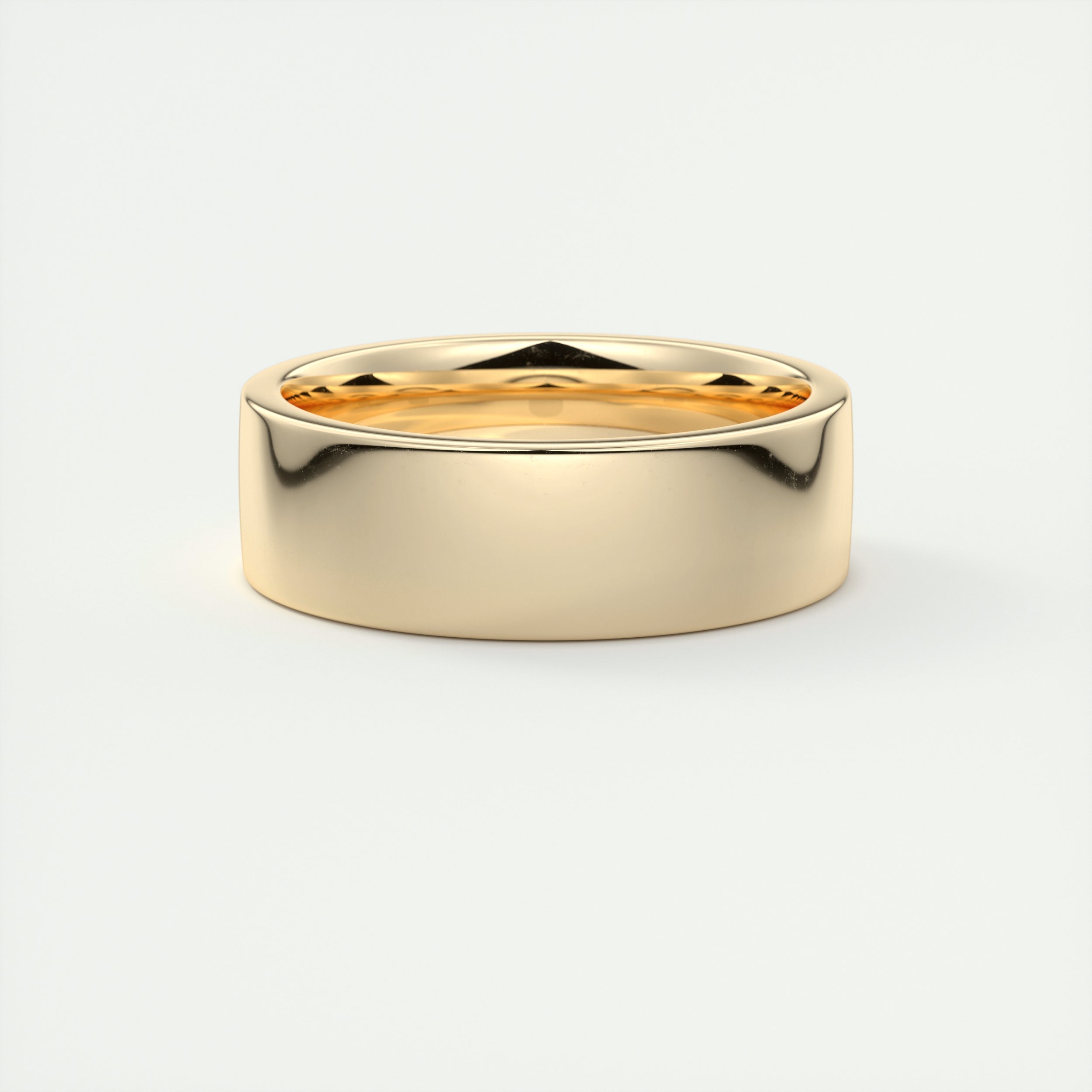 Polished Finish Classic Yellow Gold Men's Band 4 Polished Finish Classic Yellow Gold Men's Band 4