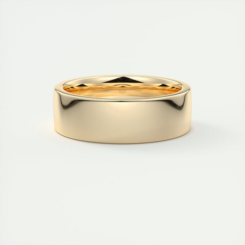 Polished Finish Classic Yellow Gold Men's Band 4 Polished Finish Classic Yellow Gold Men's Band 4