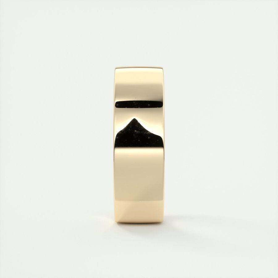 Polished Finish Classic Yellow Gold Men's Band 1 Polished Finish Classic Yellow Gold Men's Band 1