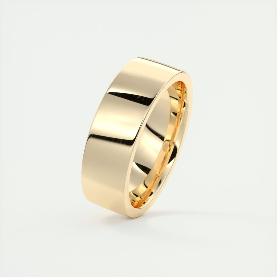 Polished Finish Classic Yellow Gold Men's Band 16 Polished Finish Classic Yellow Gold Men's Band 16