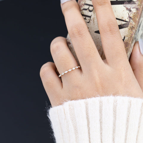 1.44 CT Marquise Shaped Moissanite Full Eternity Wedding Band 6 1.44 CT Marquise Shaped Moissanite Full Eternity Wedding Band 6