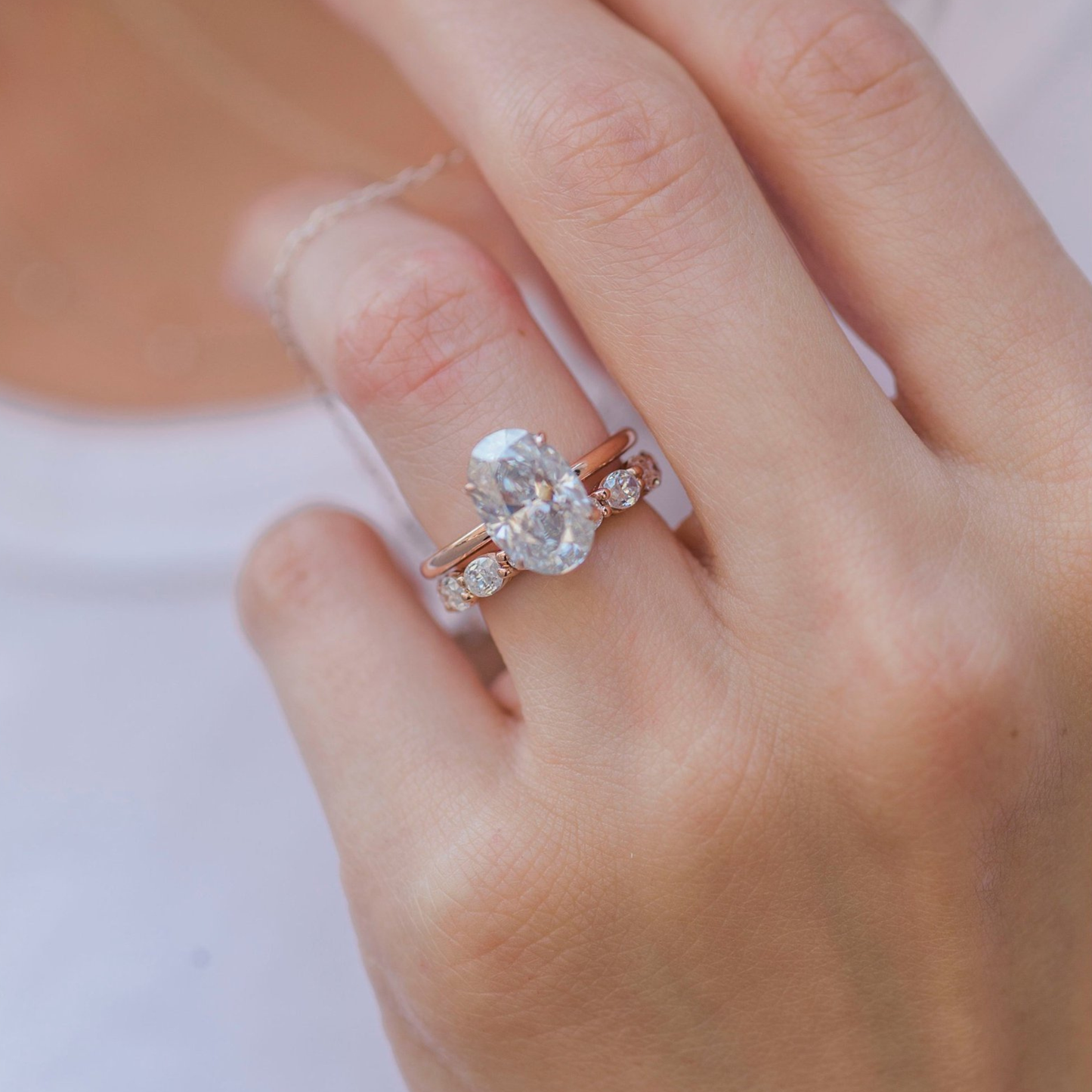 Oval Solitaire Lab Grown Diamond Engagement Ring