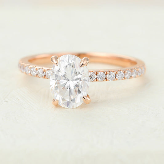 Oval Pave Lab-Grown Diamond Engagement Ring