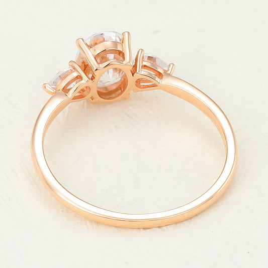 Oval Three Stone Lab-Grown Diamond Engagement Ring