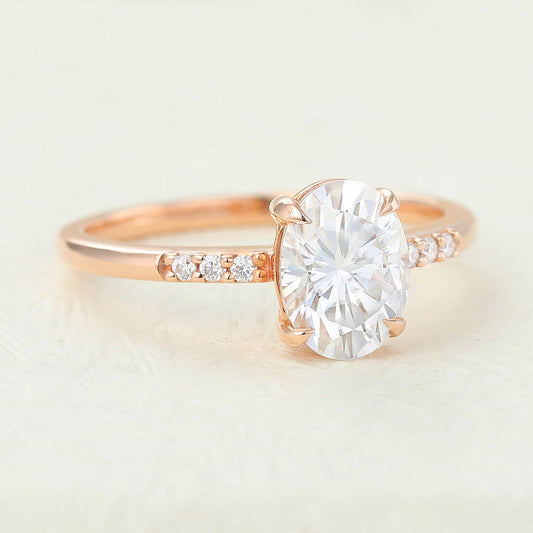 Oval Pave Lab-Grown Diamond Engagement Ring
