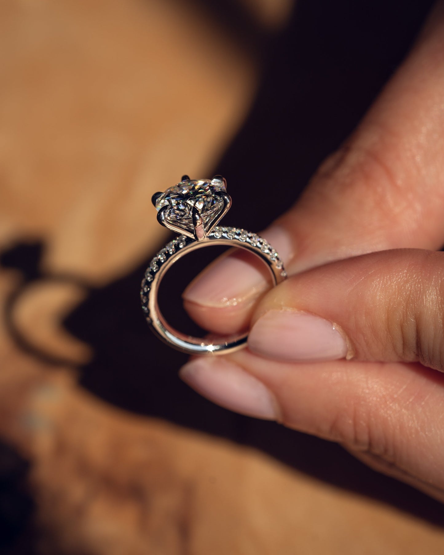 2.26 CT Round Cut Solitaire Pave Setting Lab Grown Diamond Engagement Ring