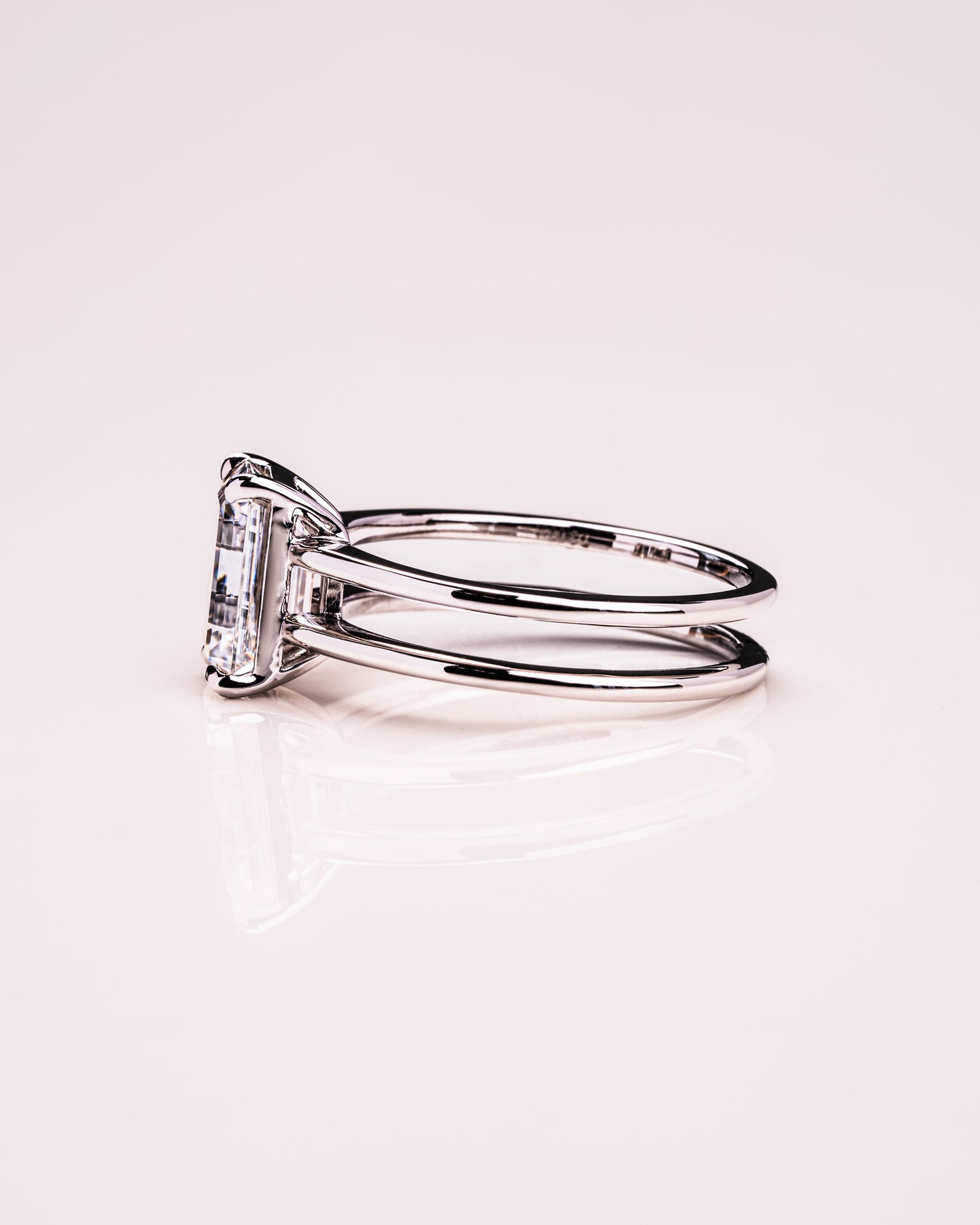 2.30 CT Emerald Cut Solitaire Lab Grown Diamond Engagement Ring