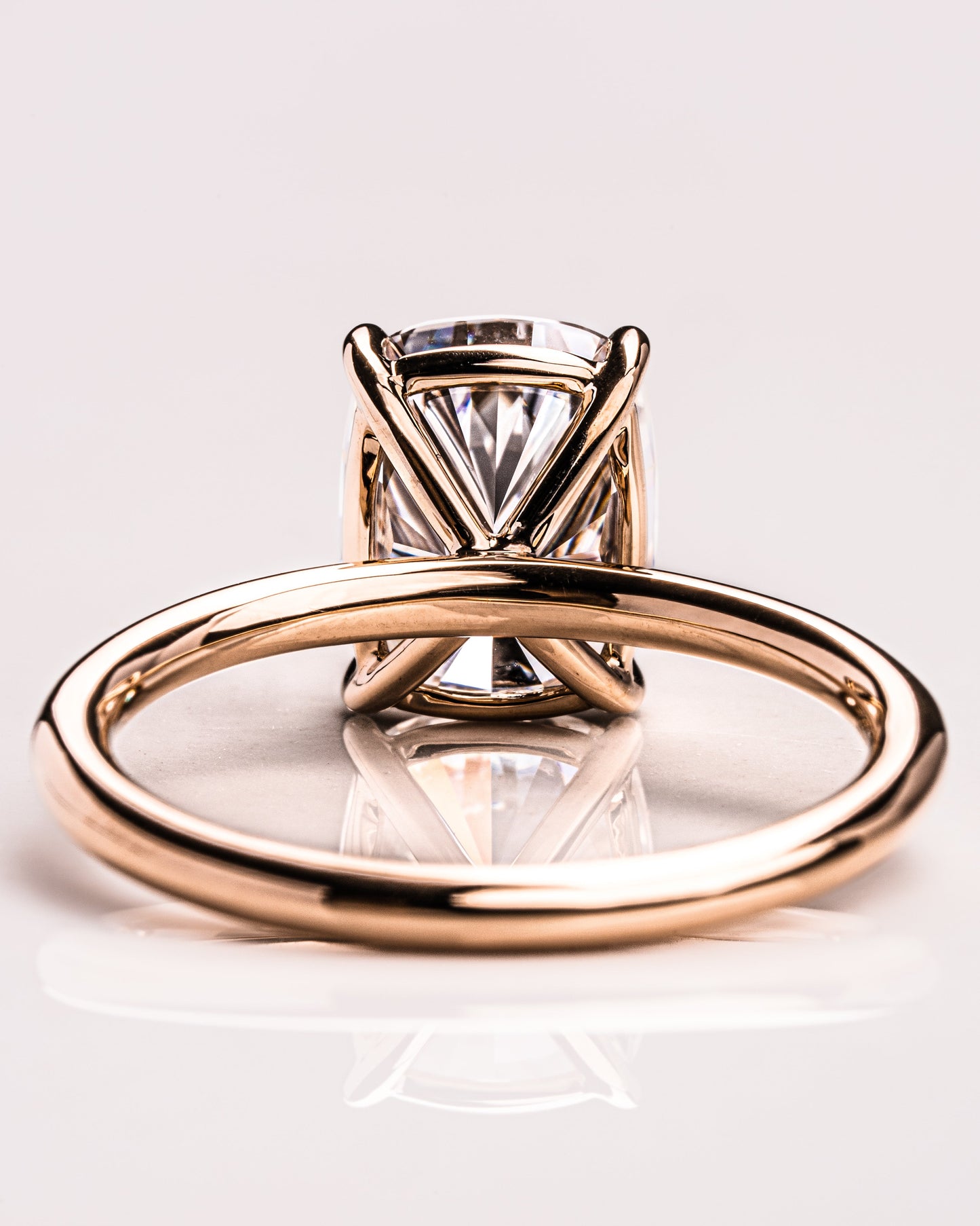 2.15 CT Cushion Cut Solitaire Lab Grown Diamond Engagement Ring