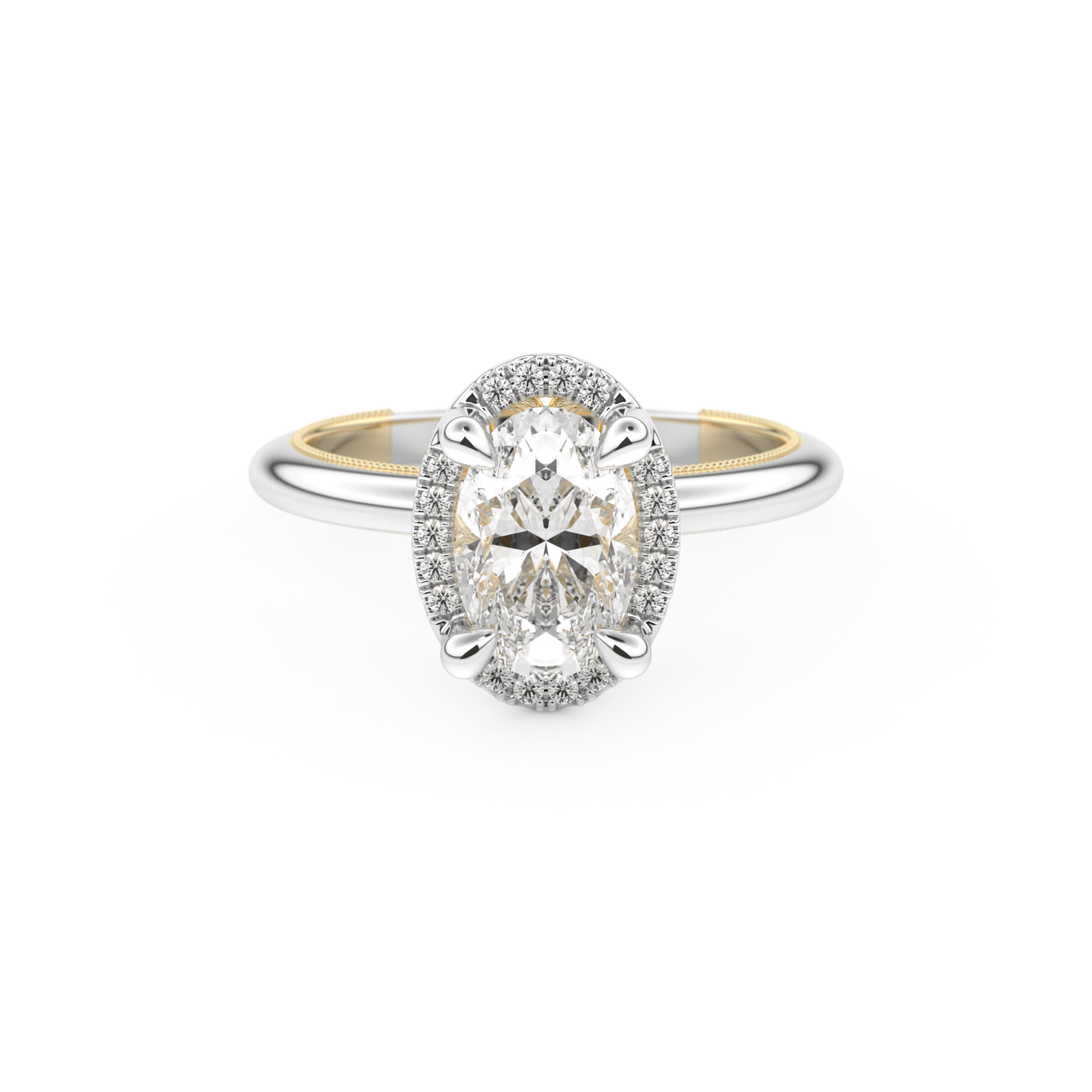Oval Halo Lab Grown Diamond Engagement Ring