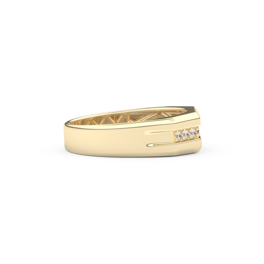 0.17 TCW Round Lab Grown Diamond Men's Wedding Band