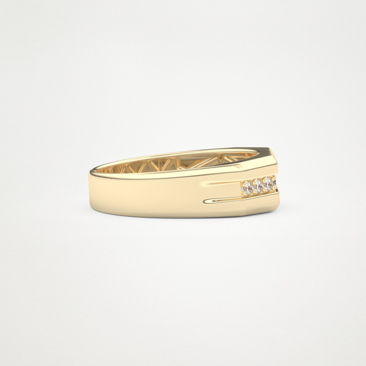 0.17 TCW Round Lab Grown Diamond Men's Wedding Band