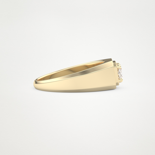 0.5 CT East West Oval Lab Grown Diamond Men's Wedding Band