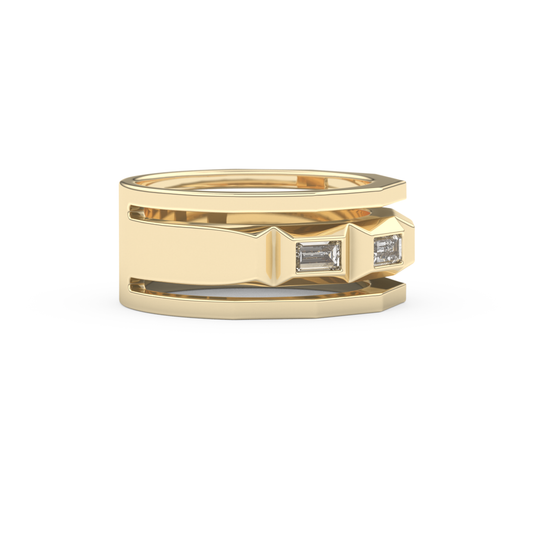 0.67 TCW Baguette Lab Grown Diamond Men's Wedding Band
