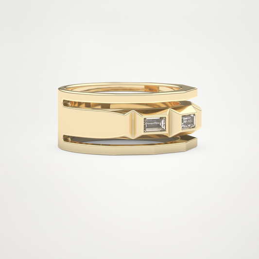 0.67 TCW Baguette Lab Grown Diamond Men's Wedding Band