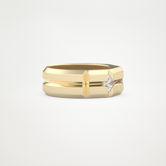 0.71 TCW Princess Lab Grown Diamond Men's Wedding Band