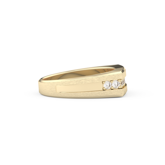 0.28 TCW Round Lab Grown Diamond Men's Wedding Band