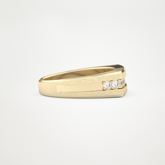 0.28 TCW Round Lab Grown Diamond Men's Wedding Band