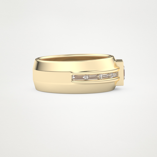 1.99 TCW Princess & Baguette Lab Grown Diamond Men's Wedding Band