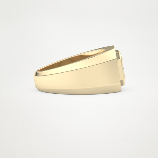 0.46 TCW Round & Baguette Lab Grown Diamond Men's Wedding Band