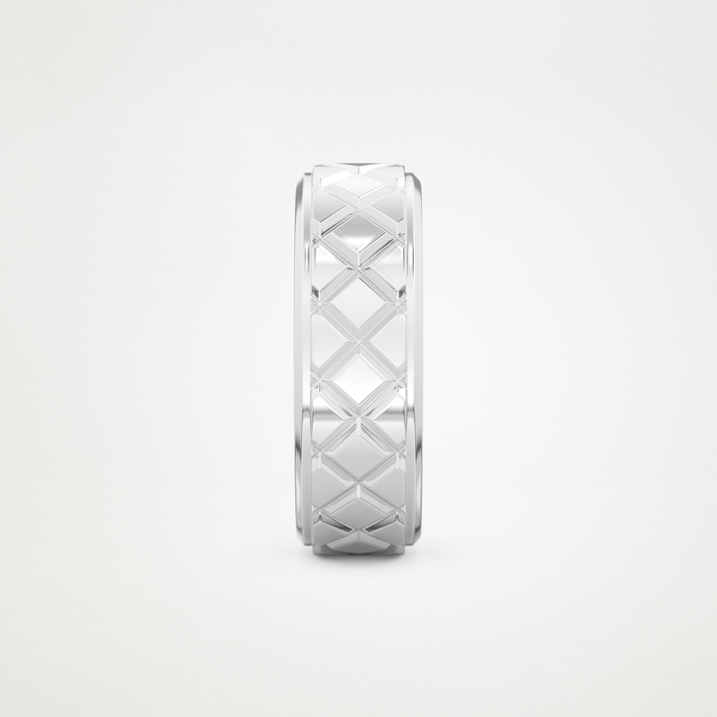 Patterned Men's Wedding Band