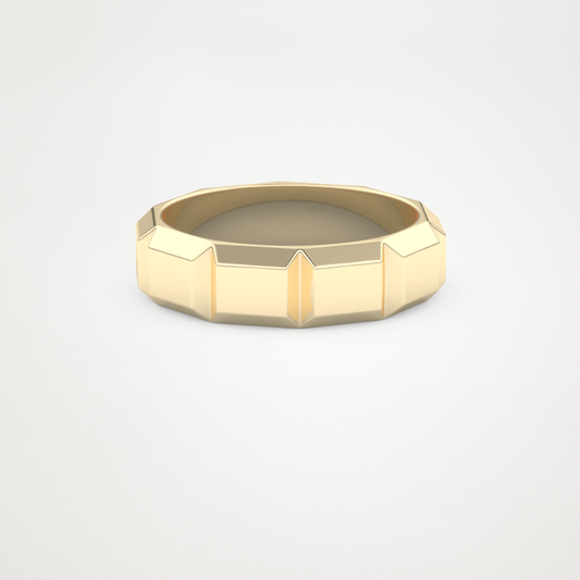 Patterned Men's Wedding Band