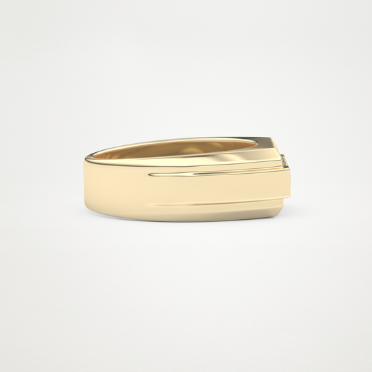 0.536 TCW Princess Lab Grown Diamond Men's Wedding Band