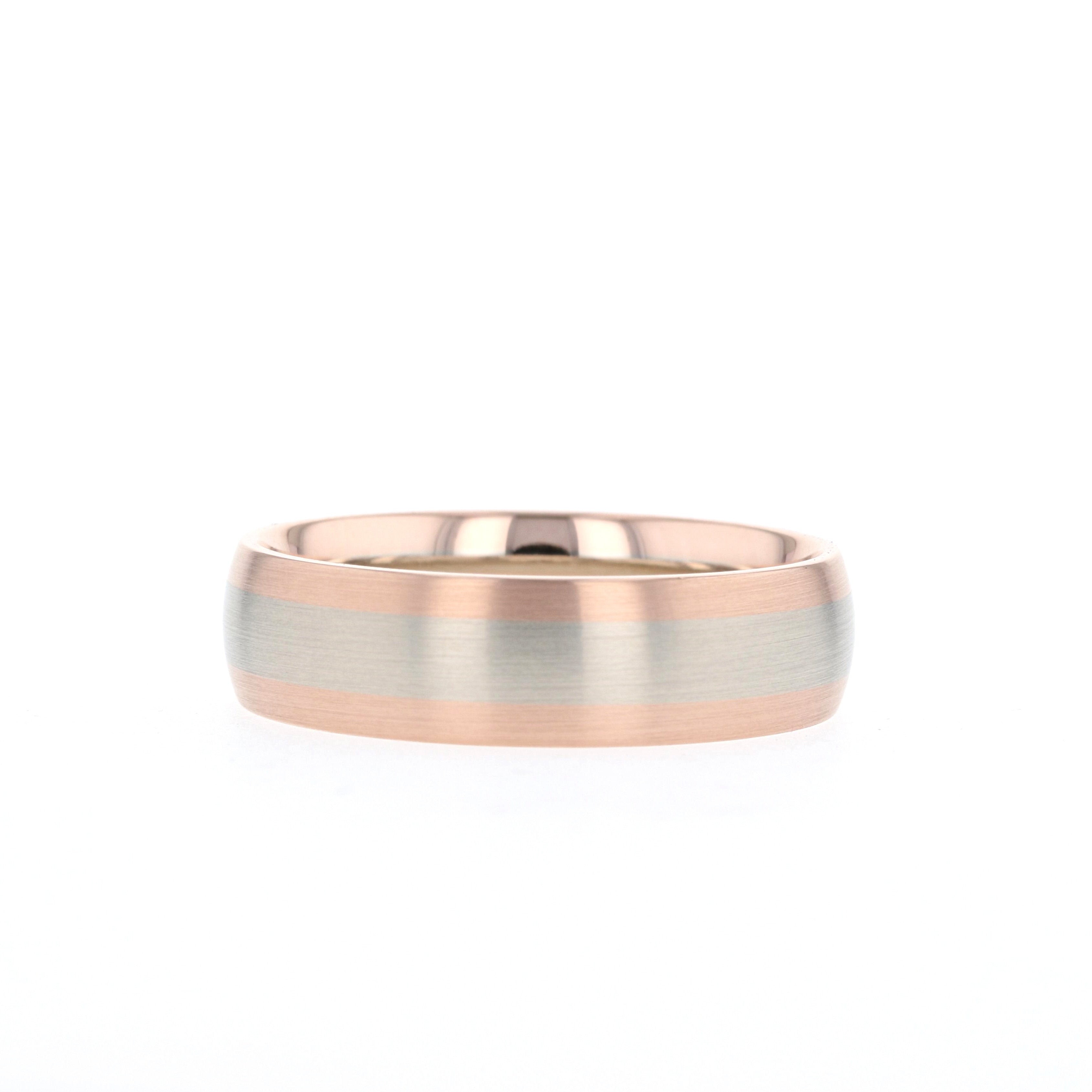 Classic Satin-Finish Rose Gold Men's Band 1 Classic Satin-Finish Rose Gold Men's Band 1
