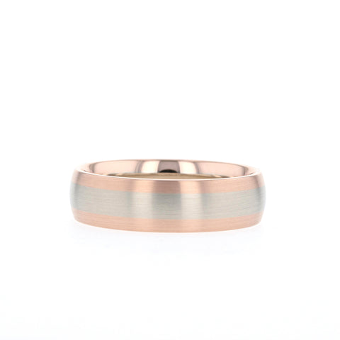 Classic Satin-Finish Rose Gold Men's Band 1 Classic Satin-Finish Rose Gold Men's Band 1